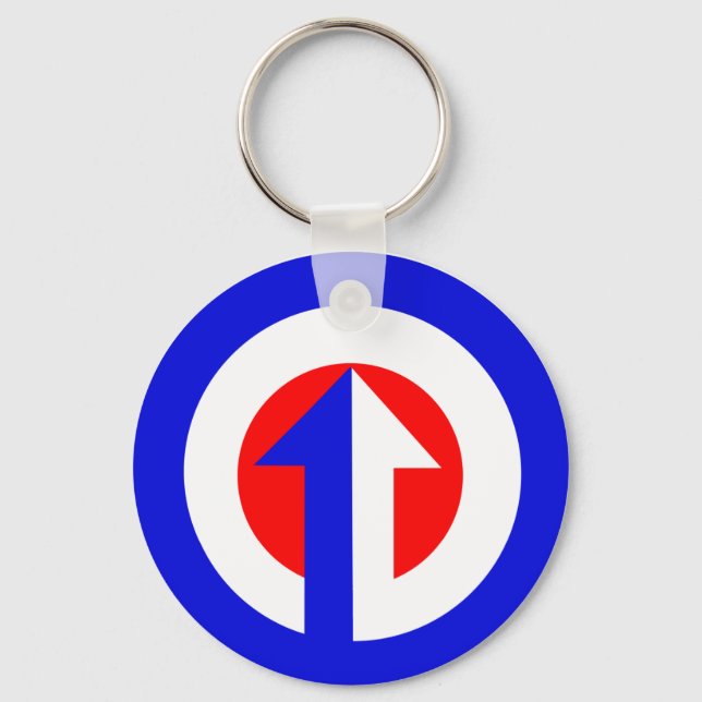 Modern Target & Arrow Key Ring (Front)