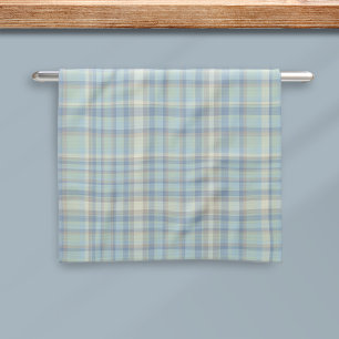 Modern Tartan Plaid Figarations Tea Towel