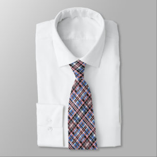 Modern Tartan Plaid in Blush Pink, Periwinkle... Tie