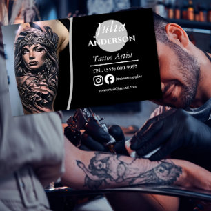 Modern tattoo Artist  Business Magnetic Business Card