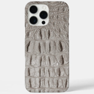 Modern Taupe Croc Leather Texture iPhone 16 Pro Max Case