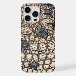 Modern Taupe Croc Leather Texture iPhone 15 Pro Max Case