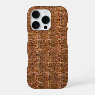 Modern Taupe Croc Leather Texture iPhone 16 Pro Case