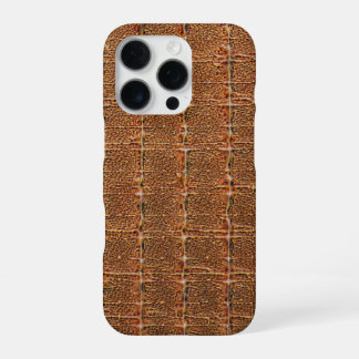 Modern Taupe Croc Leather Texture iPhone 16 Pro Case