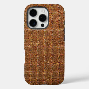  Modern Taupe Croc Leather Texture iPhone 16 Pro Case