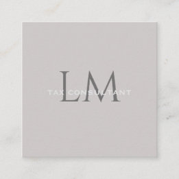 Modern Taupe Square Business Branding Calling Card