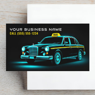 Modern Taxi Driver Chauffeur  Business Card