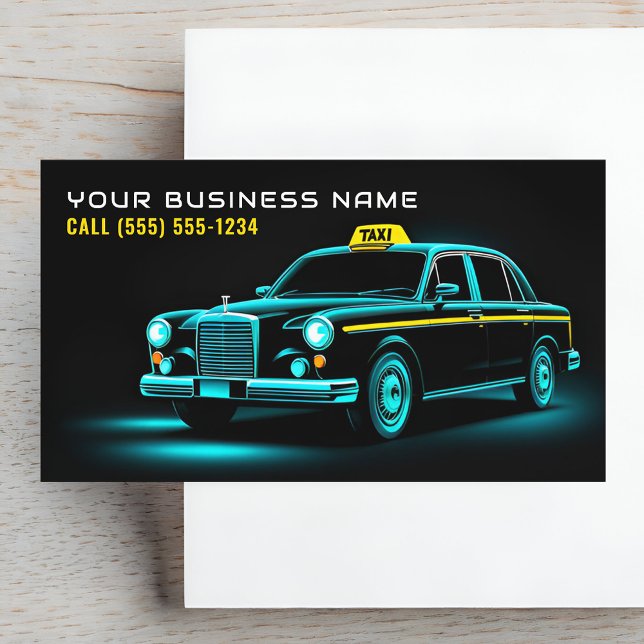 Modern Taxi Driver Chauffeur  Business Card (Creator Uploaded)