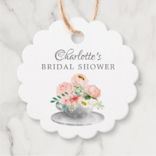 Modern Tea Bridal Shower Favour Gift Tag
