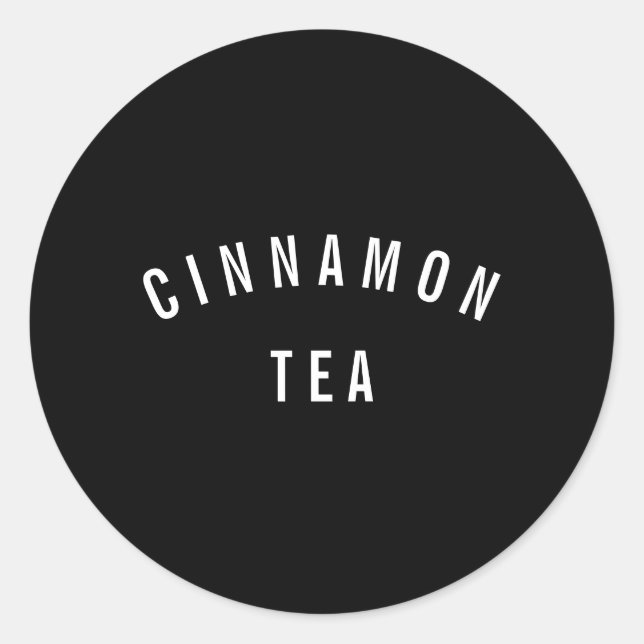 Modern Tea Coffee Minimal Monochrome Label (Front)