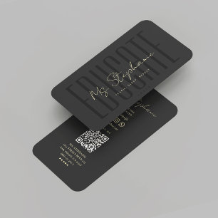 Modern Teacher Black Gold Lecturer Professor Business Card