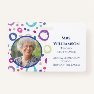 Modern Teacher Educator Staff Photo ID ID Badge
