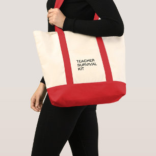Modern Teacher Survival Kit Classroom Essentials Tote Bag