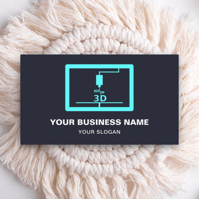 Modern Teal 3D Printer Business Card (Creator Uploaded)