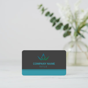 Modern Teal and Black Digital Marketing QR Code Business Card