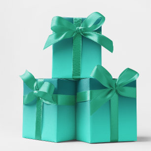 Modern Teal and Turquoise Ombre Wrapping Paper