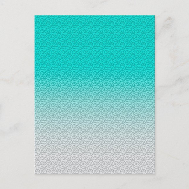 Modern Teal Blue Gradient Postcard (Front)