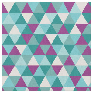 Modern Teal Geometric   Fabric