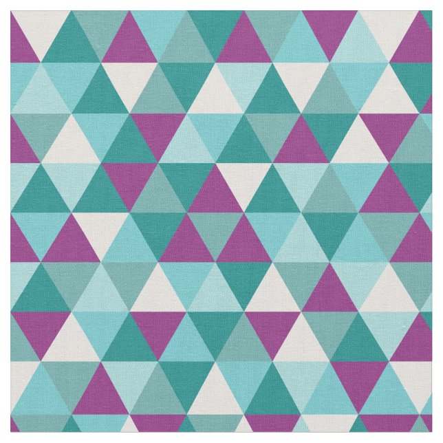 Modern Teal Geometric | Fabric (Close Up)