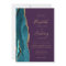 Modern Teal Gold Agate Purple Wedding