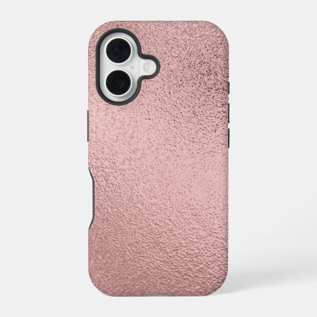 Modern Teal Gold Pink  iPhone 16 Case (Back)