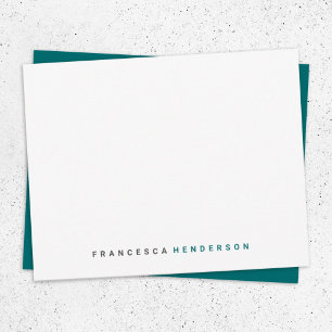 Modern Teal Green Trendy Minimalist Simple Card