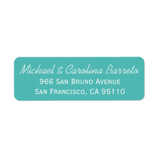 Modern Teal Labels
