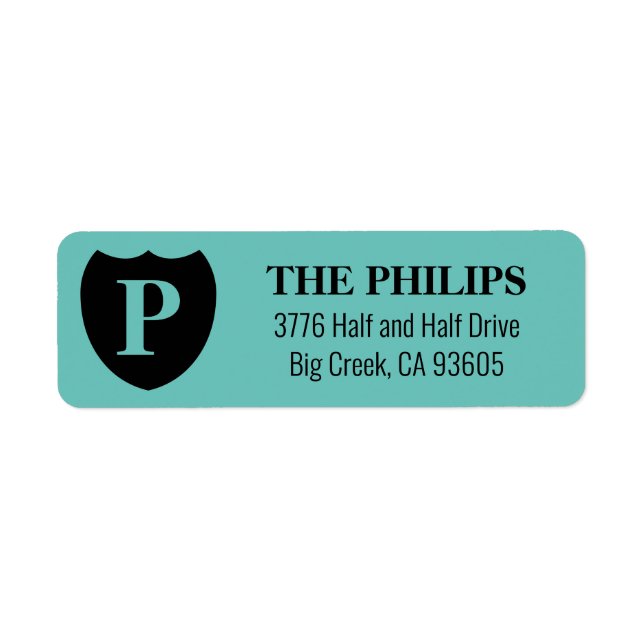 Modern Teal Monogram Logo (Front)