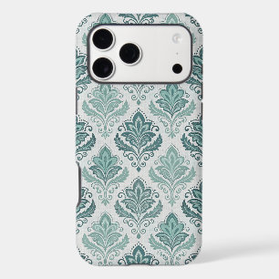 Modern Teal Nordic Damask