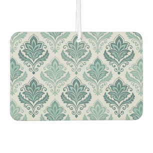 Modern Teal Nordic Damask Car Air Freshener