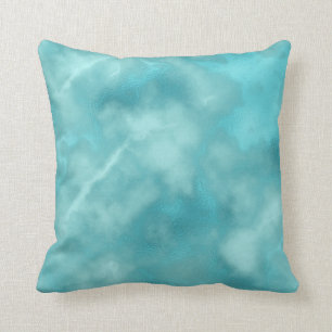 Modern Teal Ocean Abstract Aqua Cushion