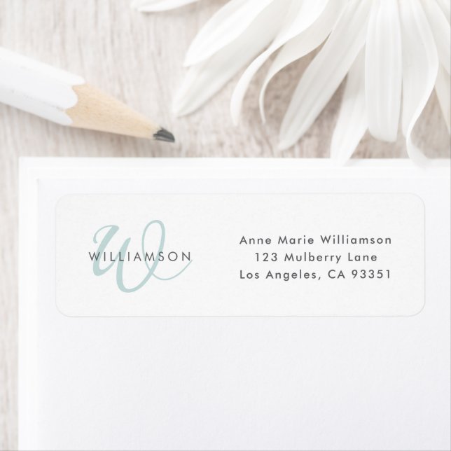 Modern Teal Script Monogram (Insitu)