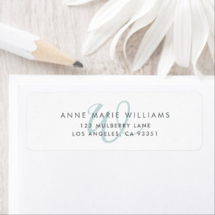 Modern Teal Script Monogram