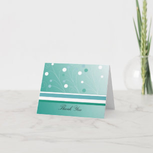 Modern Teal Thank You Card