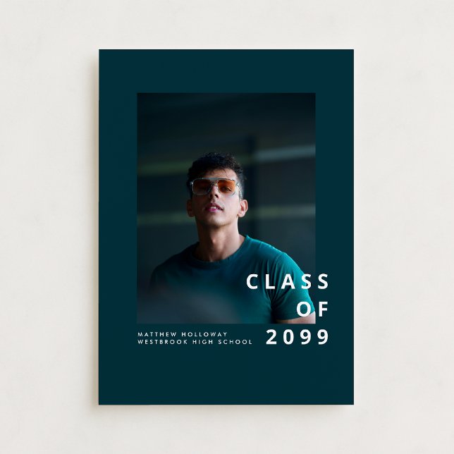 Modern Teal Typography Graduation Announcement (Creator Uploaded)