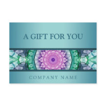 Modern teal waterlily mandala