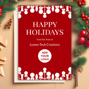 Modern Team Holiday Card   Your Logo Here