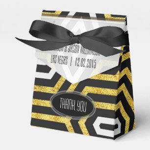 Modern Tech Gold Glamour Design Party Favour Box