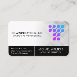 Modern Tech Logo   Communications Start Up Business Card