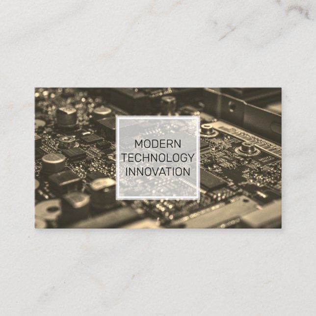 Modern Technology | Circuit Board | Engineer Business Card (Front)