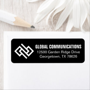Modern Technology Company Black Return Address