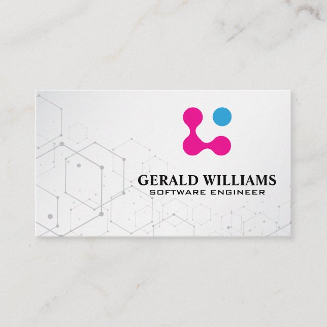 Modern Technology Logo Appointment Card (Front)