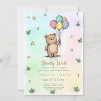 Modern Teddy bear Friendly baby shower