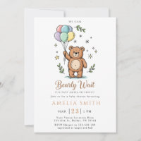 Modern Teddy bear Friendly baby shower