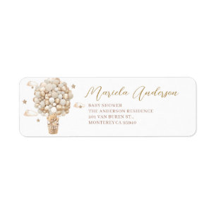 Modern teddy bear watercolor bReturn Address Label