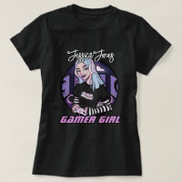 Modern Teen Gamer Girl Cartoon Name Slogan