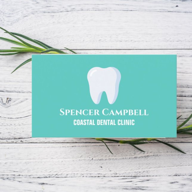 Modern Teeth Dental Assistant Clinic Dentist Business Card (Creator Uploaded)