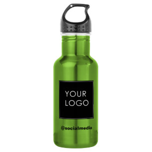 Modern Template Business Company Logo Green 532 Ml Water Bottle