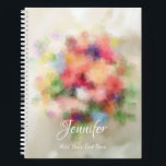 Modern Template Elegant Abstract Flowers Roses Notebook<br><div class="desc">Modern Template Elegant Abstract Flowers Roses Spiral Notebook.</div>