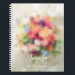 Modern Template Elegant Abstract Flowers Roses Notebook<br><div class="desc">Modern Template Elegant Abstract Flowers Roses Spiral Notebook.</div>